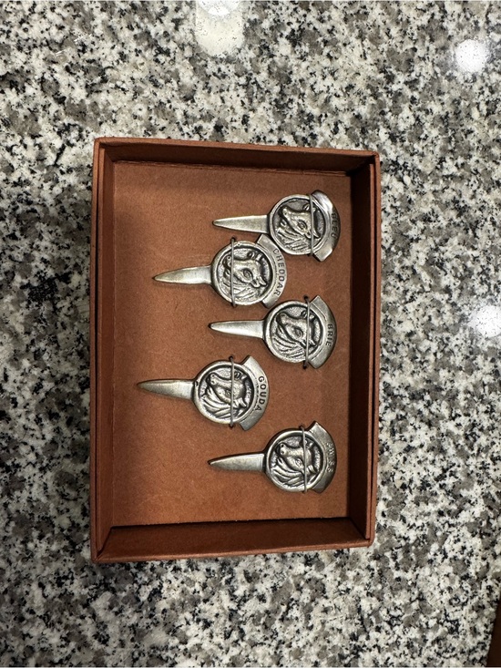 uknown Other - Silver Metal  Pins Set for cheese